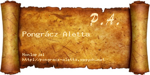 Pongrácz Aletta névjegykártya